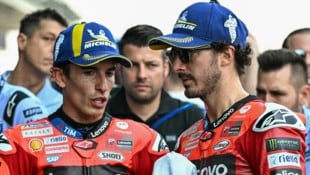 Seit 2025 Teamkollegen: Marc Marquez (l.) und Francesco Bagnaia (r.)