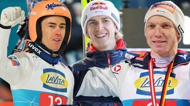 Stefan Kraft, Daniel Tschofenig und Jan Hörl (von links) fliegen am Kulm – Sie können als VIP ...