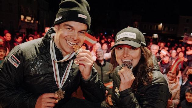 Jakob Dusek und Pia Zerkhold holten bei der WM 2023 die erste Medaille fürs Heimatland im ...
