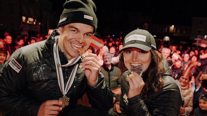 Pia Zerkhold und Jakob Dusek holten bei der WM 2023 die erste Medaille fürs Heimatland im ...