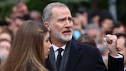 König Felipe und Tochter Sofia beim Begräbnis von Prinzessin Irene von Griechenland