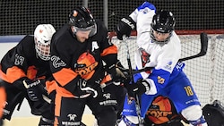 Gallin mit Markus Nageler (li.) und Fabian Ambrosch von Göriach lieferten sich einen heißen ...