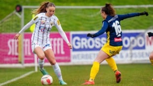 Brigitta Pulins (l.) erzielte im Herbst 12 Tore für Altach.