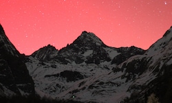 Polarlichter waren auch in Kals am Großglockner zu sehen. 