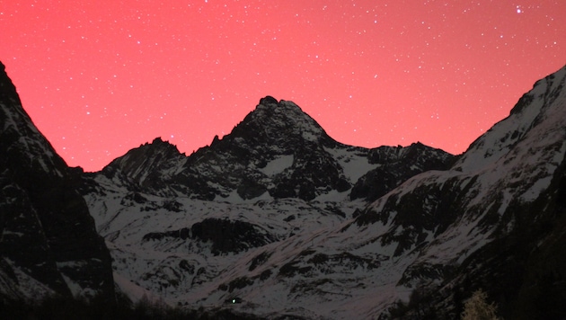Polarlichter waren auch in Kals am Großglockner zu sehen.