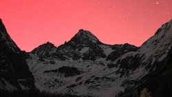 Polarlichter waren auch in Kals am Großglockner zu sehen. 