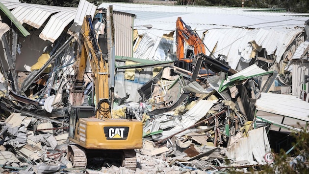 Das demolierte Gebäude in Scheich Dscharrah in Ost-Jerusalem