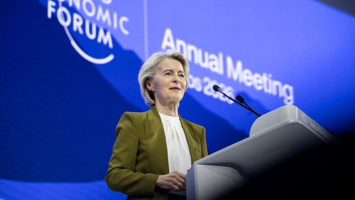 EU-Kommissionspräsidentin Ursula von der Leyen bei ihrer Rede am Dienstag.