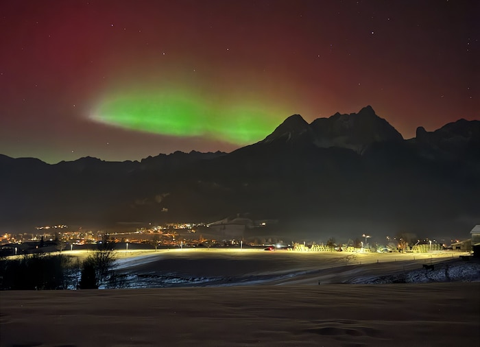 Polarlichter über dem Steinernen Meer in Saalfelden
