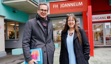 Die Geschäftsführer der FH Joanneum, Martin Payer und Corinna Engelhardt-Nowitzki