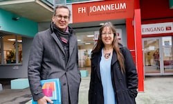 Die Geschäftsführer der FH Joanneum, Martin Payer und Corinna Engelhardt-Nowitzki