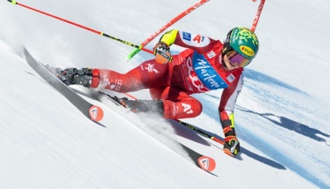 Julia Scheib in ihrer Paradedisziplin Riesentorlauf.