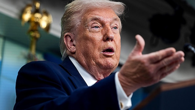 US-Präsident Donald Trump betritt am Mittwoch die große Bühne des Weltwirtschaftsforums (WEF) in ...