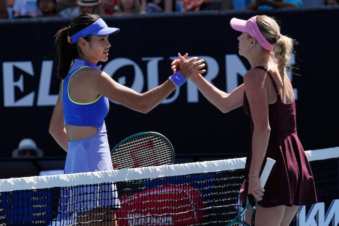 Emma Raducanu (left) has to pack her bags.