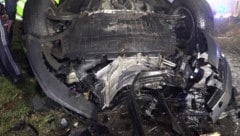 Das Unfallwrack in Hard. 