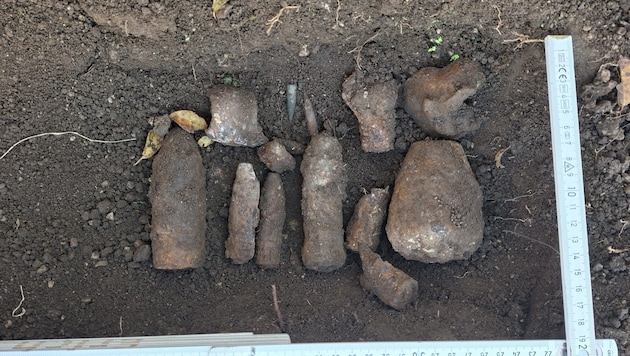 Die alten Granaten aus dem Weltkrieg wurden am Johannesberg gefunden.
