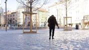 Der neugestaltete Bozner (Eislauf-)Platz: Wasser versickert in der „Schwammstadt“ – aber nur im ...