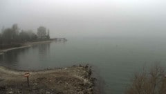 Statt auf anfliegende Flugzeuge blickt man am Flughafen Altenrhein derzeit nur auf eine ...