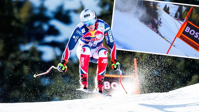 Ken Caillot stürzte in Kitzbühel schwer.
