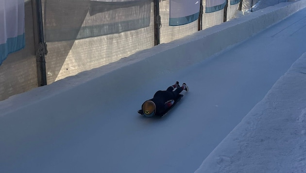 Sarah Baumgartner raste zu ihrem Premierensieg im Europacup.
