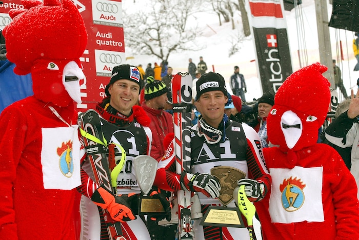 Platz zwei in Kitzbühel 2006 katapultierte Herbst (li.) weit nach vorne – und zu den Olympischen ...