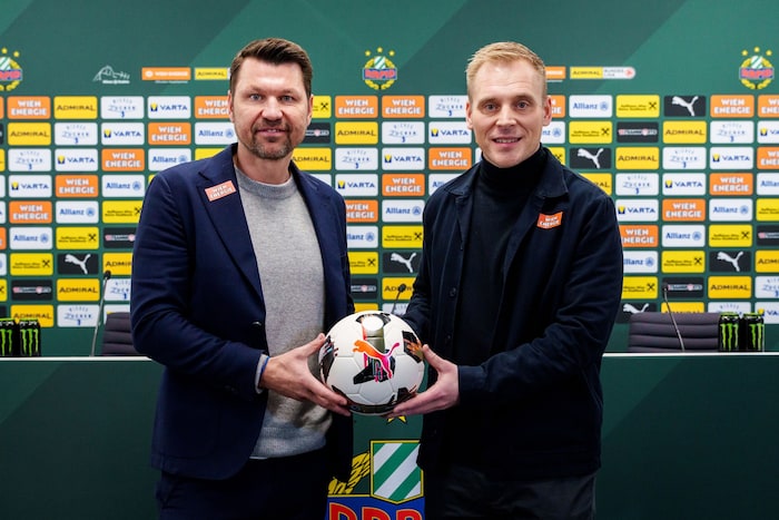 Markus Katzer mit Neo-Trainer Johannes Hoff Thorup