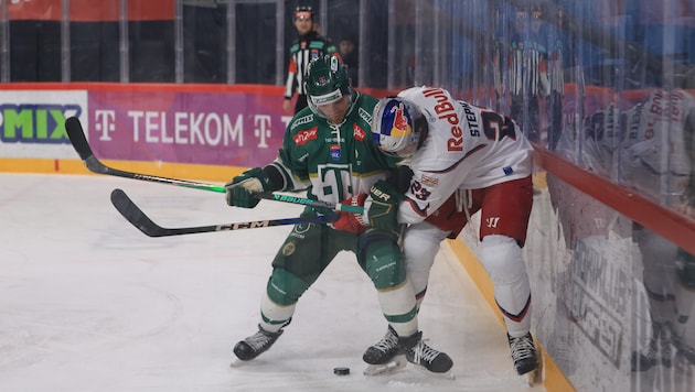 Für Devante Stephens (re.) und die Eisbullen gab es bei Ferencváros erneut nichts zu holen.