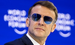 Das stilvolle Accessoire von Emmanuel Macron sorgte beim Weltwirtschaftsforum in Davos für ...