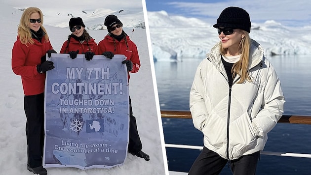 Nicole Kidman hat mit ihren Töchtern das große Abenteuer Antarktis gewagt.