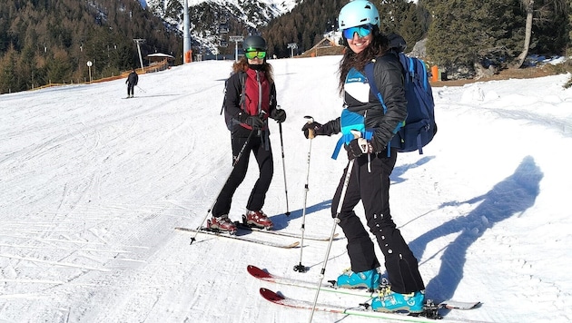 Auch Manu (rechts) und Erika aus dem Pitztal genossen die Skitour in Hoch-Imst.