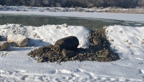 Diese Fliegerbombe wurde in Langenwang freigelegt.