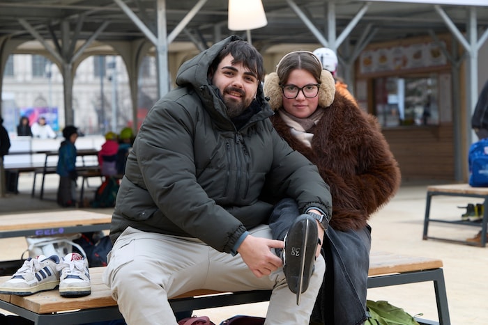 David und Lydia machen sich startklar.