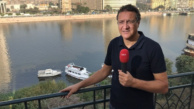 Karim El-Gawhary vor der Kulisse von Kairo, dem Sitz des ORF- Nahostbüros: Ab Mitte 2026 ist ...