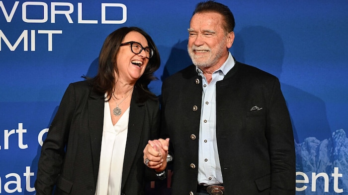 Dreamteam: Monika Langthaler und Arnold Schwarzenegger kämpfen Seite an Seite.