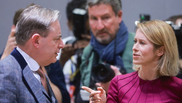 Belgiens Premierminister Bart de Wever und EU-Außenbeauftragte Kaja Kallas