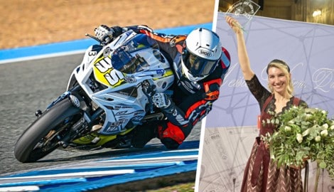 Lena Kemmer punktet als Mechanikerin und auf der Rennstrecke.