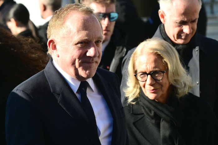 Der französische Unternehmer François-Henri Pinault bei der Trauerfeier