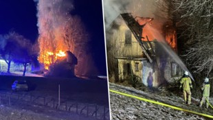 Ende Dezember stand das Abbruchhaus in Flammen.