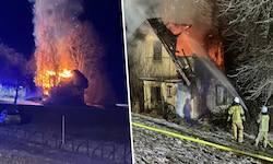 Ende Dezember stand das Abbruchhaus in Flammen.