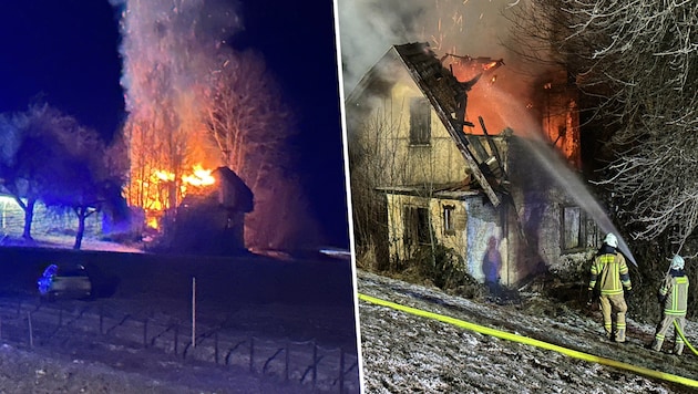 Ende Dezember stand das Abbruchhaus in Flammen.