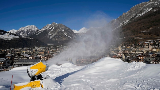 Kunstschnee ist unerlässlich! Das gilt für Cortina, Bormio und andere Wettkampforte in ...