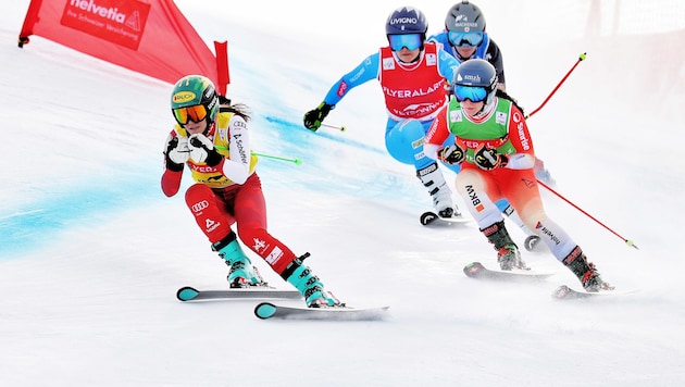 „Rauch-Racerin“ Sonja Gigler (li.) dominierte in Veysonnaz ihre Läufe vom Start weg.