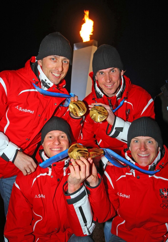 Gold-Quartett: Mario Stecher, Felix Gottwald, Bernhard Gruber und David Kreiner.