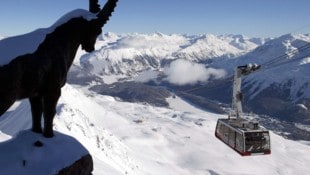 Das Schweizer Skigebiet St. Moritz