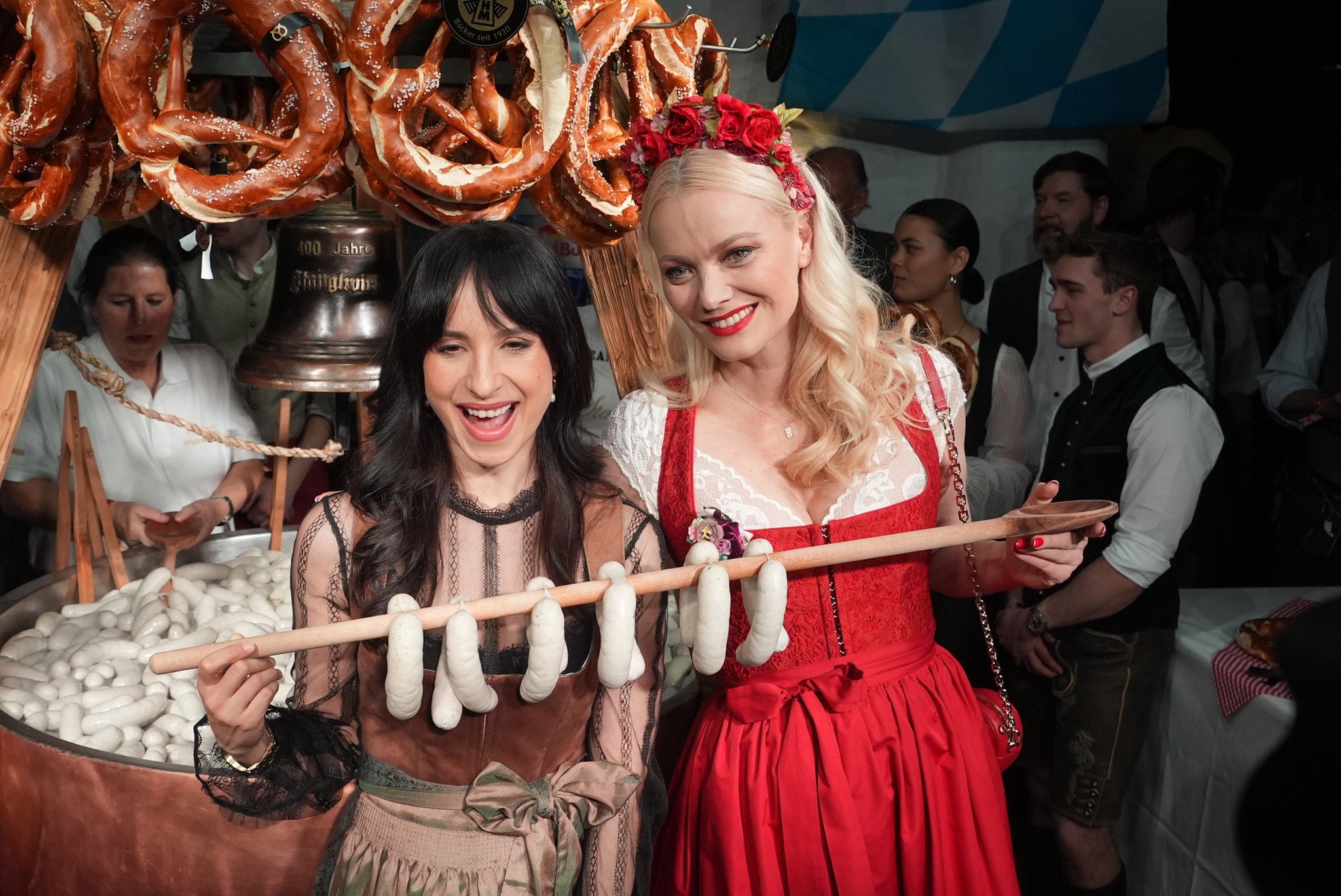 Topmodel Franziska Knuppe freute sich schon auf eine Weißwurst.