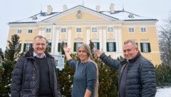 Historiker Günter Fuhrmann, Vizebürgermeisterin Sabina Doria und Bürgermeister Berhard ...