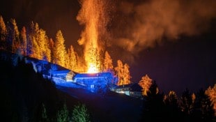 Das Feuer war weithin sichtbar.