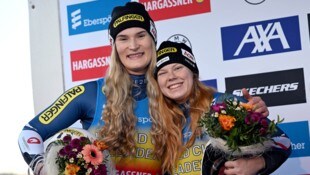 Selina Egle/Lara Kipp haben am Samstag in Oberhof den Doppelsitzerbewerb gewonnen.