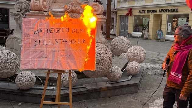 NEOS-Frontmann Bernd Pinzer wurde zum „Zündler“.