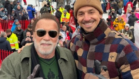 Legenden unter sich: Arnold Schwarzenegger schoss ein Erinnerungsfoto mit Zlatan Ibrahimović.